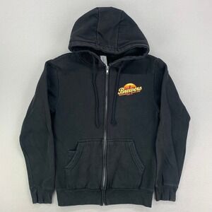 Classic‎ Brewery Zip Hoodie Mens Small Black Sports Bar Logo Graphic Sweatshirt